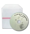 CD impression thermique noir et blanc en pochette plastique transparente adhésive