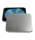 Duplication de 100 CD en boitier métalique rectangulaire Impression sur disque : par transfert thermique  pas de cellophane