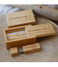 Duplication de clé USB en bois avec boite en bois