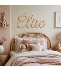 Prénom Élise en bois personnalisé pour décoration de chambre enfant