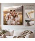 Toile canvas personnalisée avec portrait de famille sur châssis bois