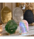 Plaques décoratives personnalisées en différentes couleurs et finitions