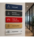 Plaques directionnelles gravées au laser pour bureaux et entreprises