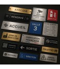 Plaque signalétique en aluminium anodisé avec inscription Accueil